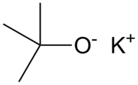 Structuurformule van kalium-tert-butoxide