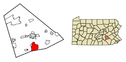 Location in Lebanon County, Pennsylvania