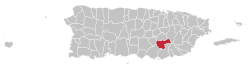 Localização de Cayey em Porto Rico