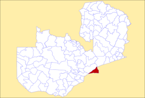 District location in Zambia