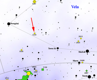 <span class="mw-page-title-main">NGC 3228</span> Open cluster in the constellation Vela