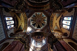 Olomouc - Žerotínovo náměstí - Kostel svatého Michala (Saint Michael's Church) 1676-1703 by Giovanni Pietro Tencalla - Stucco by Baltazar Fontana - Baroque architecture 02.jpg