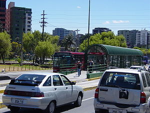 Bushalte in Quito