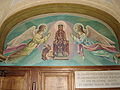 Mural painting at the vestry of the church Santa Maria del Tura at Olot (Painter: Joan Vila i Moncau,(Vic (Osona) born 1924), Place: Church "Maria del Tura" (Olot, Catalonia, Spain)