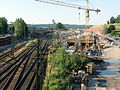 Autobahnbaustelle im Bereich Bahnhof Neuhof