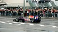 Red Bull Speed Avenue (2010, Lithuania): David Coulthard driving a showcar.