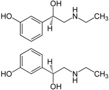 Etilefrin Enantiomers Structural Formulae.png