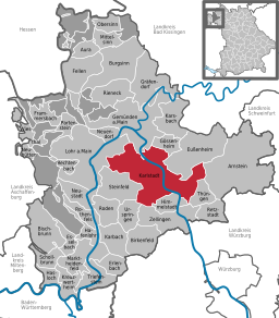 Läget för Karlstadt i Landkreis Main-Spessart