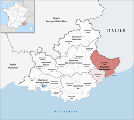 Location within the region Provence-Alpes-Côte d'Azur