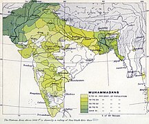 1909 Percentage of Muslims.