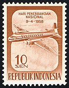 Stamp of Indonesia - 1958 - Colnect 232463 - Aviation Day.jpeg