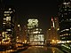 Trump International Hotel & Tower (Chicago) view from Columbus Ave at Chicago River. (Also pictured: Michigan Avenue Bridge, Marina City, 330 North Wabash, Wrigley Building, Tribune Tower)