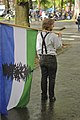 Image 21A man in Portland, Oregon with Cascadian flag on International Workers' Day, 2012 (from Pacific Northwest)