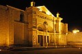 Night view of the main entrance