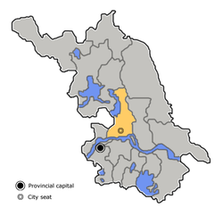 扬州市在江苏省的地理位置