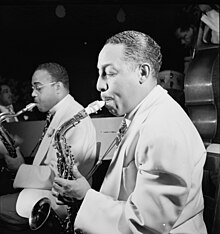 Al Sears (left) with Johnny Hodges, 1946