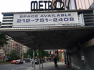 <span class="mw-page-title-main">Metro Theater (New York City)</span> Former movie theater in Manhattan, New York