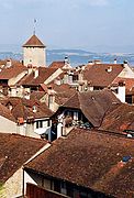 View over the compact old city