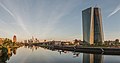 Seat of the European Central Bank and Frankfurt Skyline