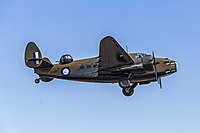 Temora Aviation Museum (VH-KOY) Lockheed Hudson Mk III taking off at the 2019 Australian International Airshow (1).jpg