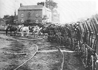 <span class="mw-page-title-main">Wagonway</span> Railway using horses to pull goods wagons