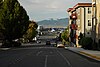 Looking west from F street in Downtown Bellingham; the former Georgia Pacific Site as well as Lummi Island can be seen