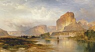 トーマス・モラン (1837-1926), Cliffs of Green River, 1874