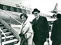 Erlander (right) in 1966 with his wife Aina during a state visit to Cairo