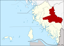 แผนที่จังหวัดสตูล เน้นอำเภอควนกาหลง