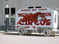 Wagon on display at Circus World Museum Baraboo circus wagon.jpg