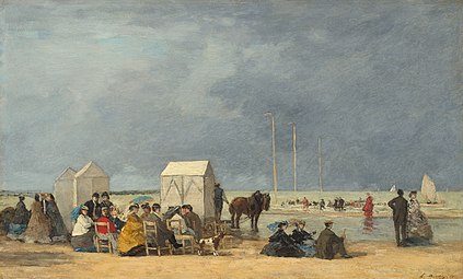 Baignade à Deauville, 1865, Washington, National Gallery of Art.