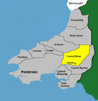 As the only part of the kingdom of Deheubarth to present natural obstacles to an invading army, Cantref Mawr was of great strategic importance Deheubarth1.PNG