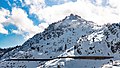 North aspect of Donner Peak with railroad snowshed.