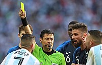 Alireza Faghani lors du match France-Argentine de la Coupe du monde 2018