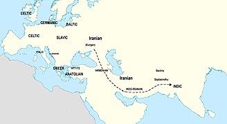 Indo-Iranian migrations according to Kazanas.[۱]