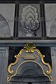 Grisaille paintwork (above) inside the mosque, likely dating from a 19th-century repainting of the decoration[12]