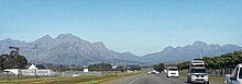 The R304 between the village of Koelenhof and the N1 en-route to Stellenbosch Jonkershoek & Stellenbosch.jpg