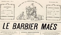 Journal de 1884 Barbier Maes