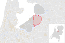 Locatie van de gemeente Dronten (gemeentegrenzen CBS 2016)