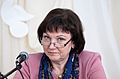 * Nomination Marina Vasilyeva, acting director of the Department of Culture of the Yaroslavl region. --PereslavlFoto 22:57, 15 May 2013 (UTC) * Promotion Good quality, but somewhat oversharpened. Please use somewhat lower settings for future uploads. --Smial 09:56, 16 May 2013 (UTC)