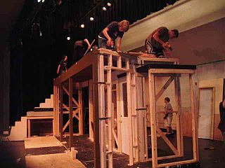 <span class="mw-page-title-main">Set construction</span> Creation of scenery for theater, film, or TV