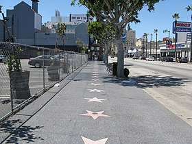 Walk of Fame in Hollywood Boulevard, Los Angeles.