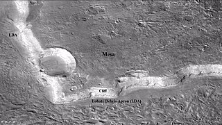 <span class="mw-page-title-main">Lobate debris apron</span> Geological features on Mars