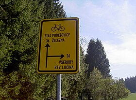 Radweg 36 nahe dem Grenzübergang Schwarzach