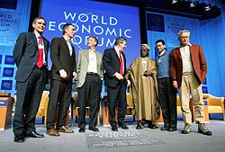 bilde av Jens Stoltenberg som deltager i Verdens økonomiske forum