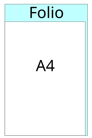 <span class="mw-page-title-main">Foolscap folio</span> Paper size historically common in some parts of Europe, and former British territories