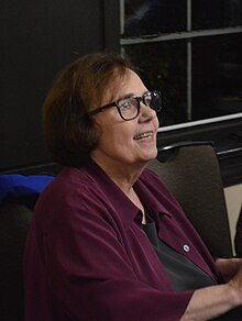 Gail Collins at Rutgers University in 2019