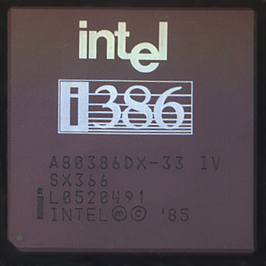 Een Intel 80386 DX a 33 MHz.