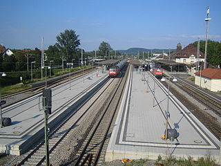 <span class="mw-page-title-main">Karlsruhe-Durlach station</span> Second largest station in Karlsruhe, Germany