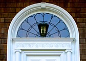 Detail of entrance door at Longview.